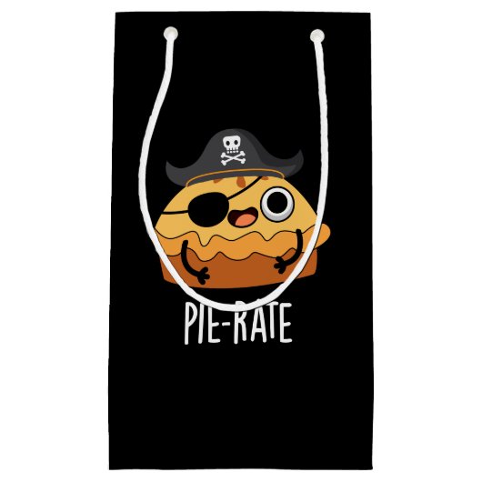 Pie-rate Funny Pirate Pie Dark BG Klein Cadeauzakje (Voorkant)