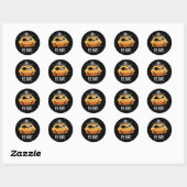 Pie-rate Funny Pirate Pie Dark BG Ronde Sticker (Vel)