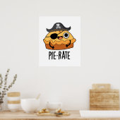 Pie-rate Funny Pirate Pie Pun Poster (Keuken)
