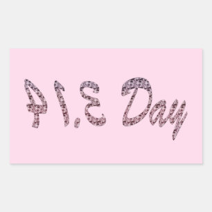 Pie Roze Pi Dag Rechthoekige Sticker
