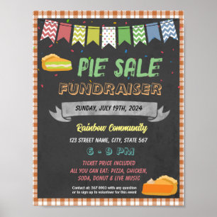 Pie sale fundraiser event sjabloon poster