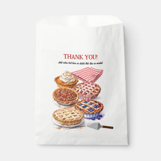 Pie Sharing Night Party Bedankzakje (Voorkant)