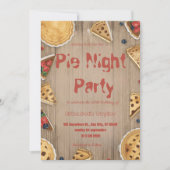 Pie Sharing Night Party Invitation – Sweet & Cozy (Devant)