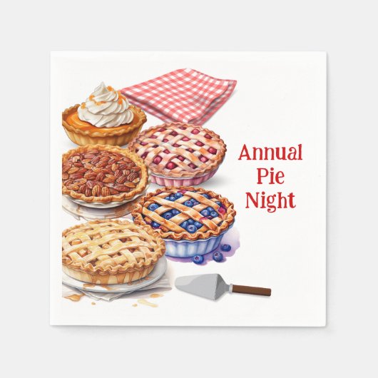 Pie Sharing Night Party Servet (Voorkant)