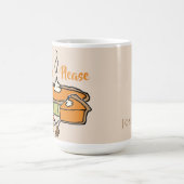 Pie S'Il Vous Plaît Thanksgiving Theme Mug Tan Arr (Centre)