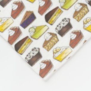 Pie Slice Apple Pumpkin Banana Key Limoen Blueberr Fleece Deken