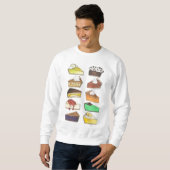 Pie Slice Diner Pies Sweatshirt de foie (Devant entier)