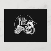 Pie Til I Die Grim Reaper Pizza Slice Briefkaart (Voorkant)