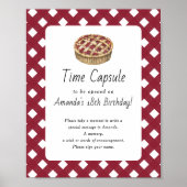 Pie Time Capsule 1e verjaardag genderneutraal Poster (Voorkant)