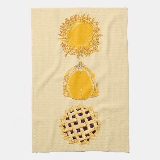 Pie Turkey Pie verticale beige cuisine serviette (Vertical)