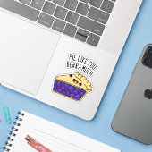 Pie zoals jij Berry Much Funny Pie Pun Sticker (Laptop met iPhone)