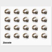 Piebald bal python ronde sticker (Vel)