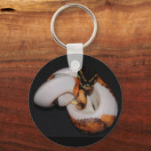 Piebald Ball Python Sleutelhanger (Voorkant)