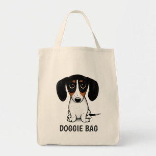 Piebald Dachshund   Aangepast deeg van de paardeho Tote Bag