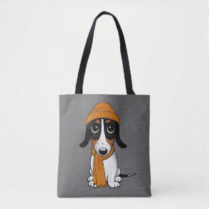 Piebald Dachshund Cute Hipster Dog Draagtas