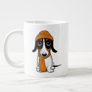 Piebald Dachshund   Cute Hipster Dog Extra Grote Beker
