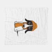 Piebald Dachshund Cute Hipster Dog Fleece Deken (Voorkant (Horizontaal))