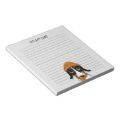 Piebald Dachshund Cute Hipster Dog Lined Notitieblok (Schuin)