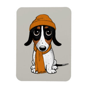 Piebald Dachshund Cute Hipster Dog Magneet