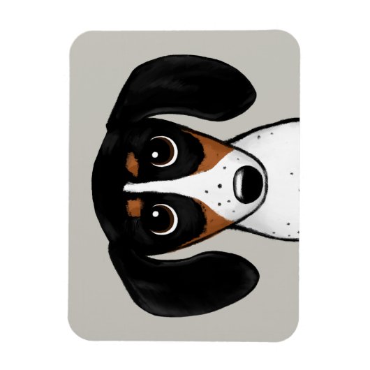 Piebald Dachshund Cute Puppy Dog Magnet Magneet (Verticaal)