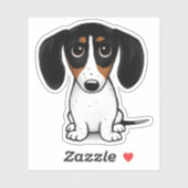 Piebald Dachshund | Cute Puppy Dog Sticker (Vel)