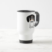 Piebald Dachshund Cute Puppy Travel Mug (Devant droit)