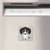 Piebald Dachshund | Magnet de Chien Chien Mignonne (In Situ (Lave-vaisselle))