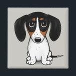 Piebald Dachshund | Magnet de Chien Chien Mignonne<br><div class="desc">Un aimant frigo amusant pour les amateurs de Piebald Dachshund. Doxie noir, tan et blanc. Visitez Jenn's Doodle World pour encore plus d'accessoires pour la maison et le bureau avec ce chien drôle et des dessins de chiens plus originaux.</div>
