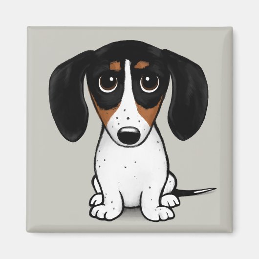 Piebald Dachshund | Magnet de Chien Chien Mignonne (Devant)