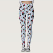 Piebald Dachshund Schattigee Kersthondenvakantie Leggings (Voorkant)