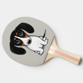 Piebald Dachshund | Schattigee striphond Tafeltennisbatje (Zijkant)