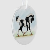 Piebald Overo Pinto Horse Ornament (voorkant)