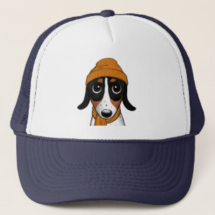 Piebald Teckel Schattige Hipster Dog Trucker Hat Trucker Pet
