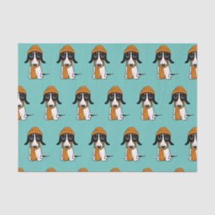Piebald Teckel Schattigee Hond met Pet Patroon Tissuepapier