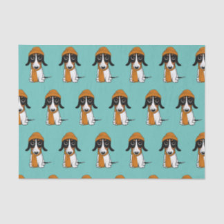 Piebald Teckel Schattigee Hond met Pet Patroon Tissuepapier