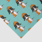 Piebald Teckel Schattigee Hond met Pet Patroon Tissuepapier (Detail)