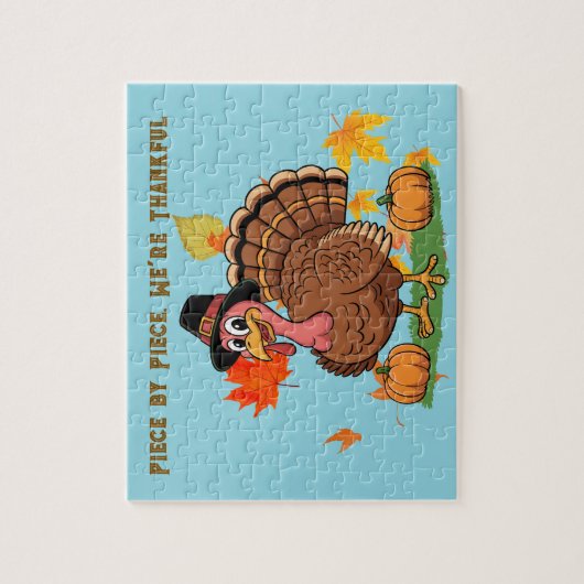 Piece by Piece, We're Thankful Thanksgiving Puzzle (Vertical)