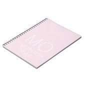 Pièce de Carnet Monogramme rose personnalisée (Côté gauche)
