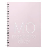 Pièce de Carnet Monogramme rose personnalisée (Devant)