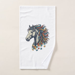 Pièce de puzzle de cheval coloré T-Shirt gravure v