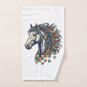 Pièce de puzzle de cheval coloré T-Shirt gravure v