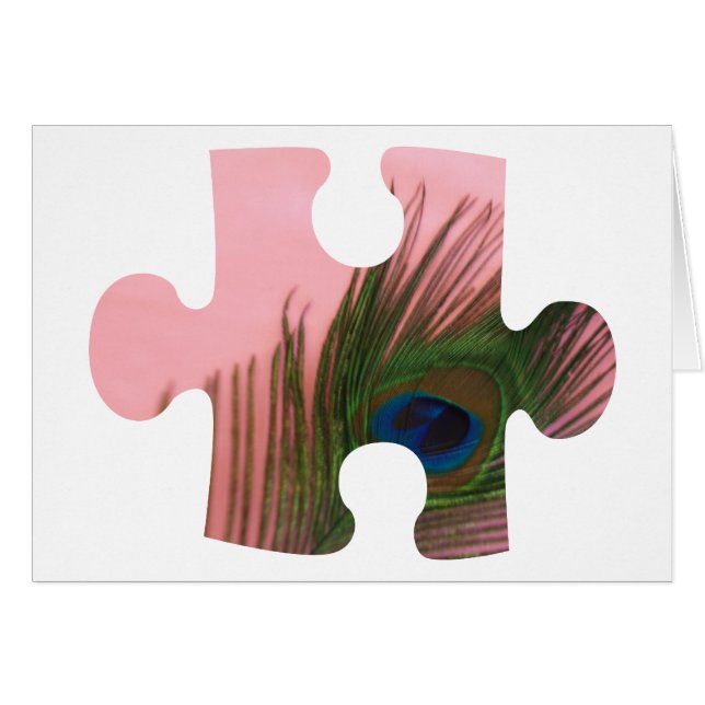 Pièce de puzzle Pink Peacock (Devant horizontal)