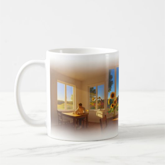 Pièce dorée de solitude, mug pour être seul sans ê (Gauche)