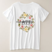 Pièce en t florale d'espoir (Design dos)