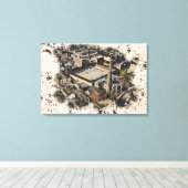 Piece Hall, Halifax Canvas Afdruk (Insitu (Houten vloer))