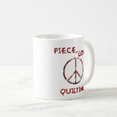 Piece, Love and Quilts Koffiemok (Voorkant rechts)