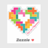 Piece, Love & Polyominoes Vinyl Sticker (Vel)