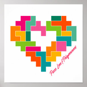 Piece, Love & Polyominos Print