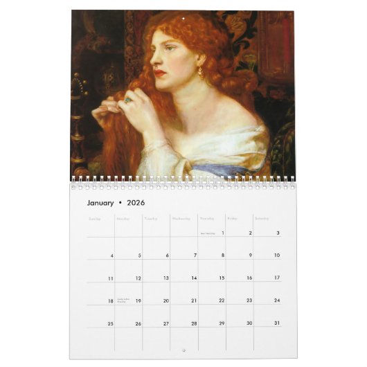 Pièce maîtresse d'art 2012 Calendrier (Jan 2026)
