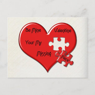 Pièce manquante Valentine Heart Carte postale
